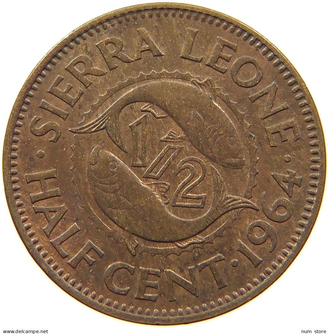 SIERRA LEONE 1/2 CENT 1964  #s078 0001 - Sierra Leone