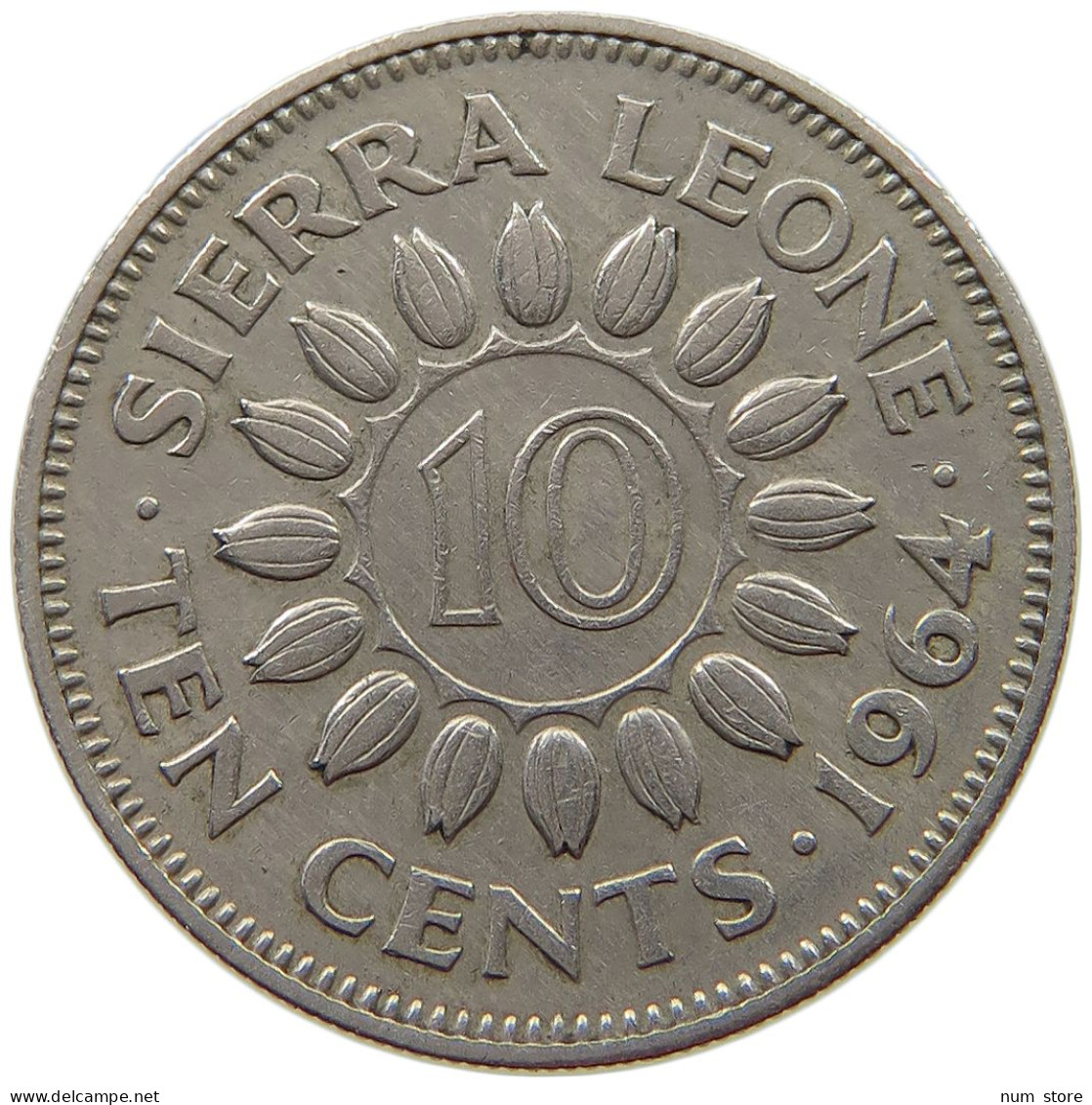 SIERRA LEONE 10 CENTS 1964  #s040 0189 - Sierra Leona