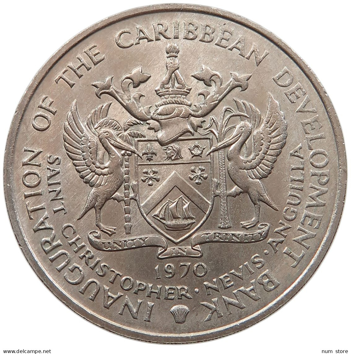 ST.KITTS & NEVIS 4 DOLLARS 1970  #t162 0551 - Other - America