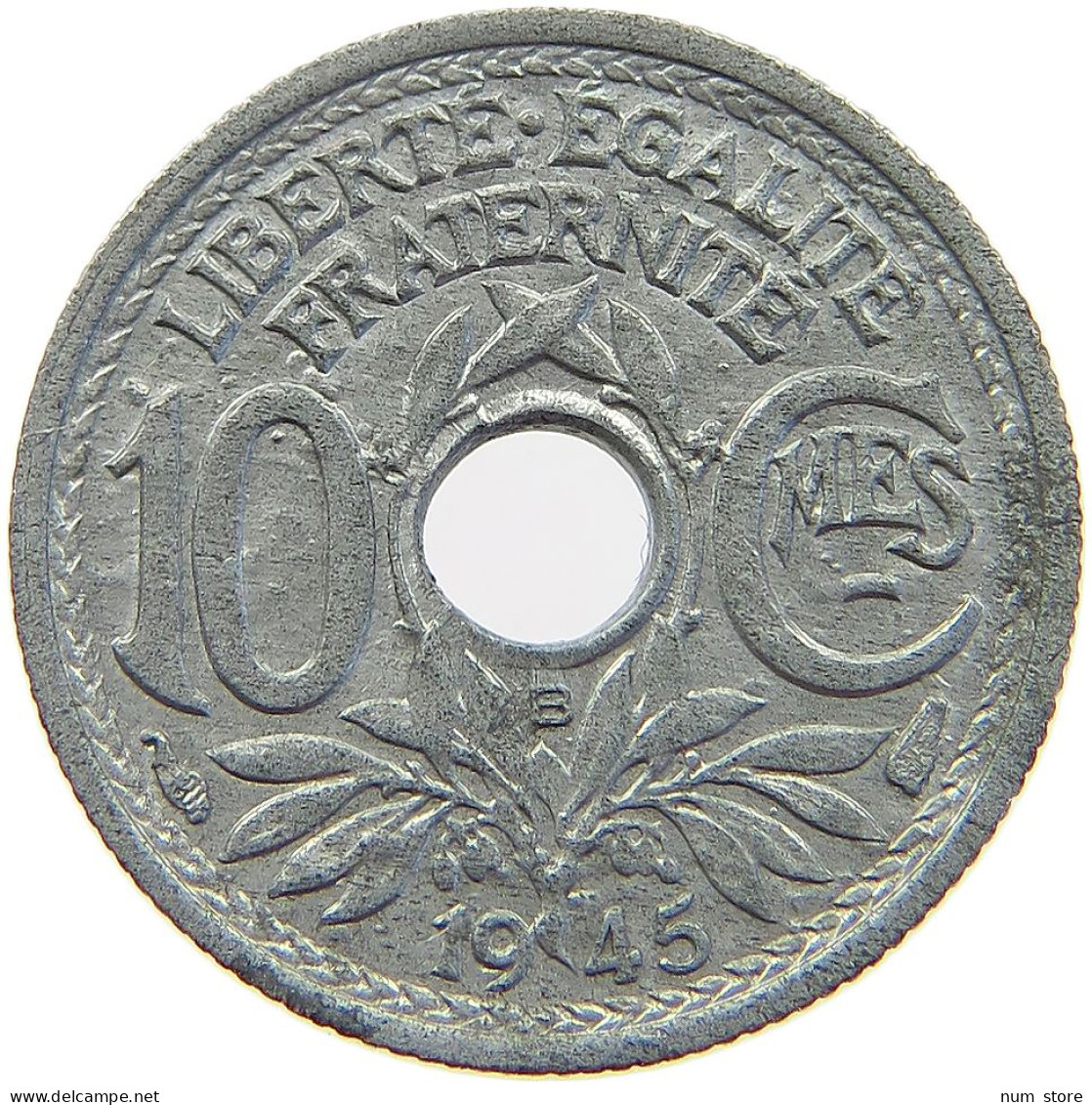 FRANCE 10 CENTIMES 1945 B  #a006 0623 - 10 Centimes