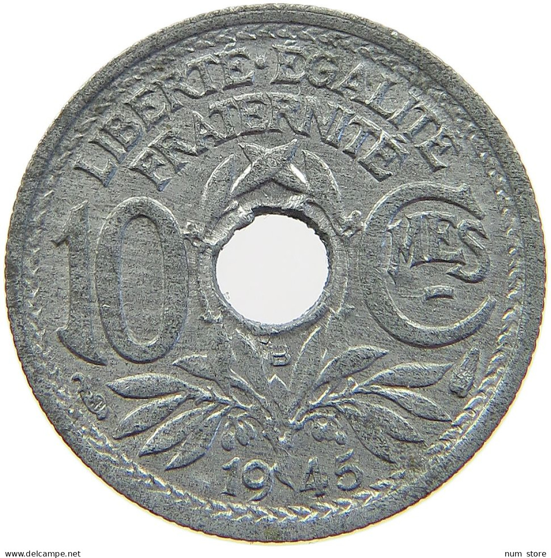 FRANCE 10 CENTIMES 1945 B  #a006 0633 - 10 Centimes