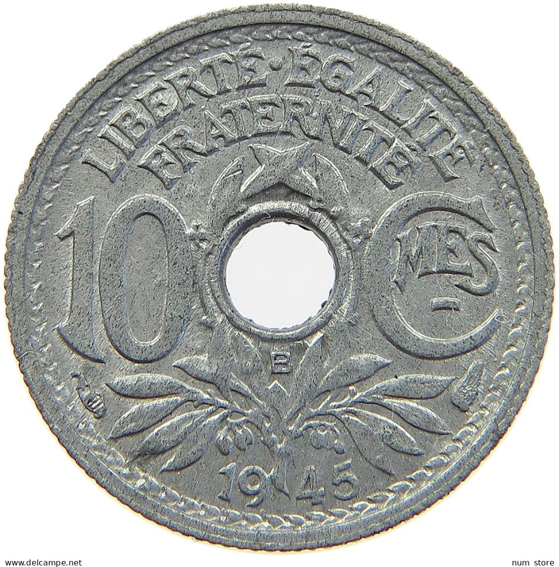 FRANCE 10 CENTIMES 1945 B  #a006 0631 - 10 Centimes