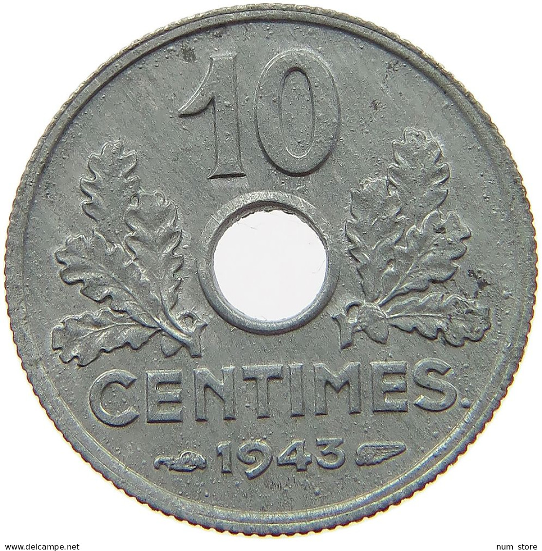 FRANCE 10 CENTIMES 1943  #s060 0243 - 10 Centimes