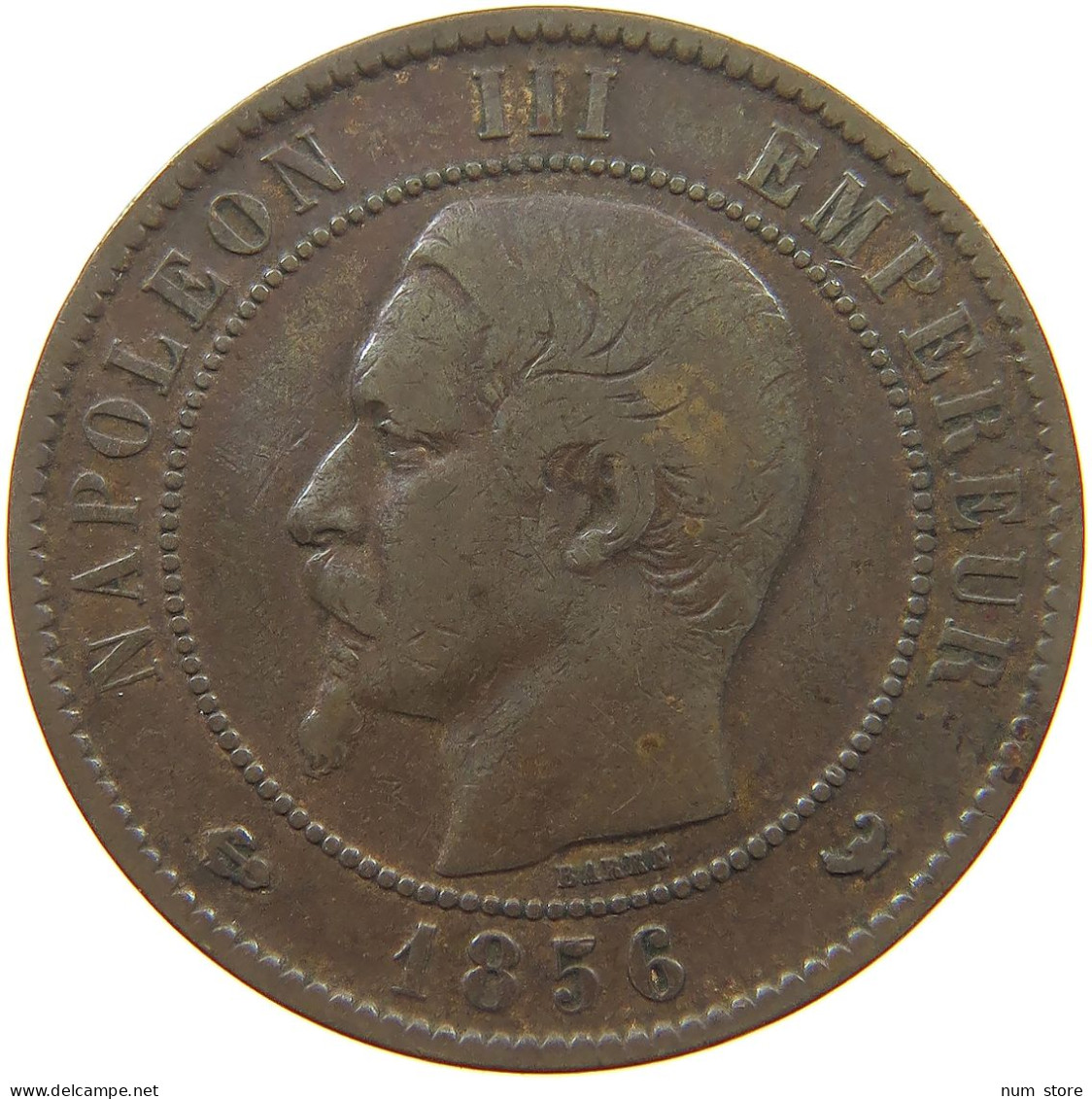 FRANCE 10 CENTIMES 1856 W Napoleon III. (1852-1870) #a041 0357 - 10 Centimes