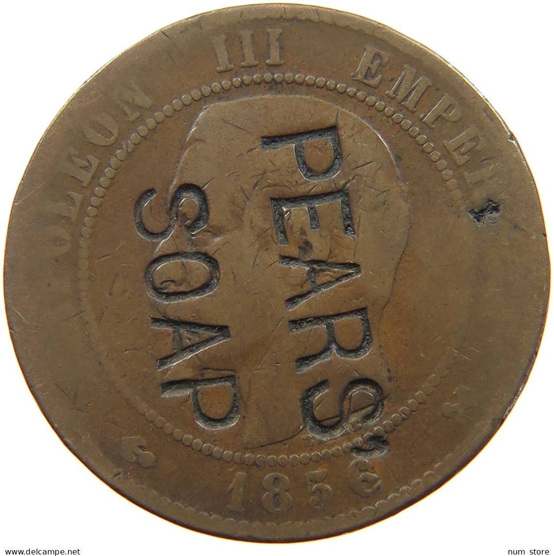 FRANCE 10 CENTIMES 1856 B Napoleon III. (1852-1870) PEARS SOAP #a084 0111 - 10 Centimes