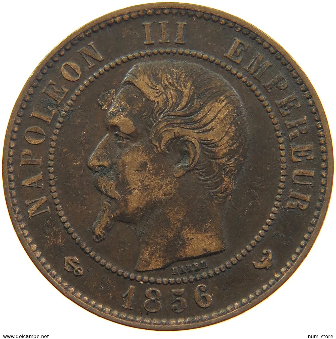 FRANCE 10 CENTIMES 1856 W Napoleon III. (1852-1870) #t016 0129 - 10 Centimes