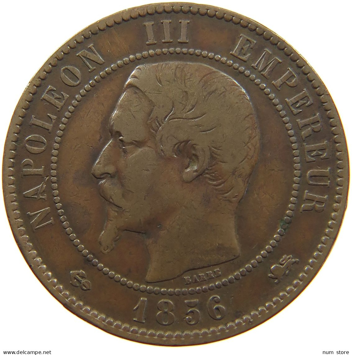 FRANCE 10 CENTIMES 1856 D Napoleon III. (1852-1870) #a059 0355 - 10 Centimes