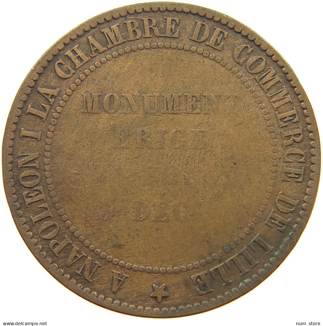 FRANCE 10 CENTIMES 1854 LILLE Napoleon III. (1852-1870) #a041 0361 - 10 Centimes
