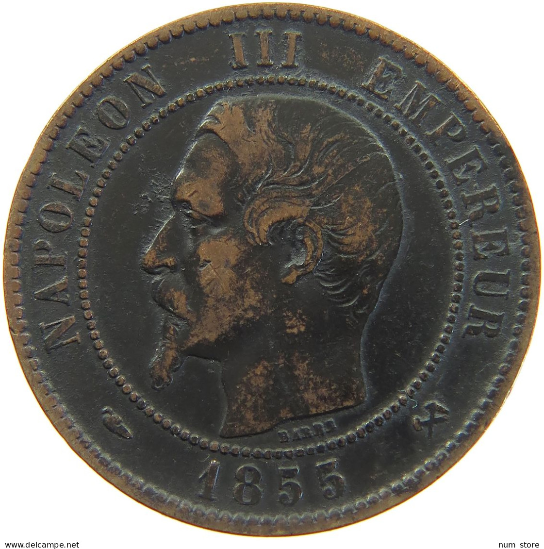 FRANCE 10 CENTIMES 1855 B Napoleon III. (1852-1870) #c050 0503 - 10 Centimes