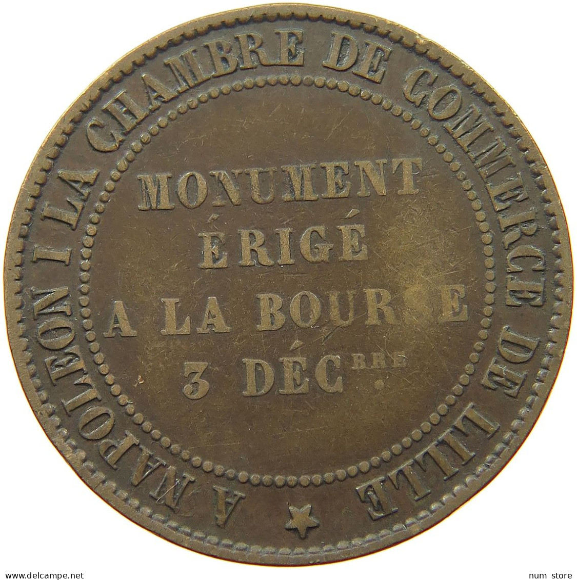 FRANCE 10 CENTIMES 1854 LILLE Napoleon III. (1852-1870) BOURSE #a009 0005 - 10 Centimes