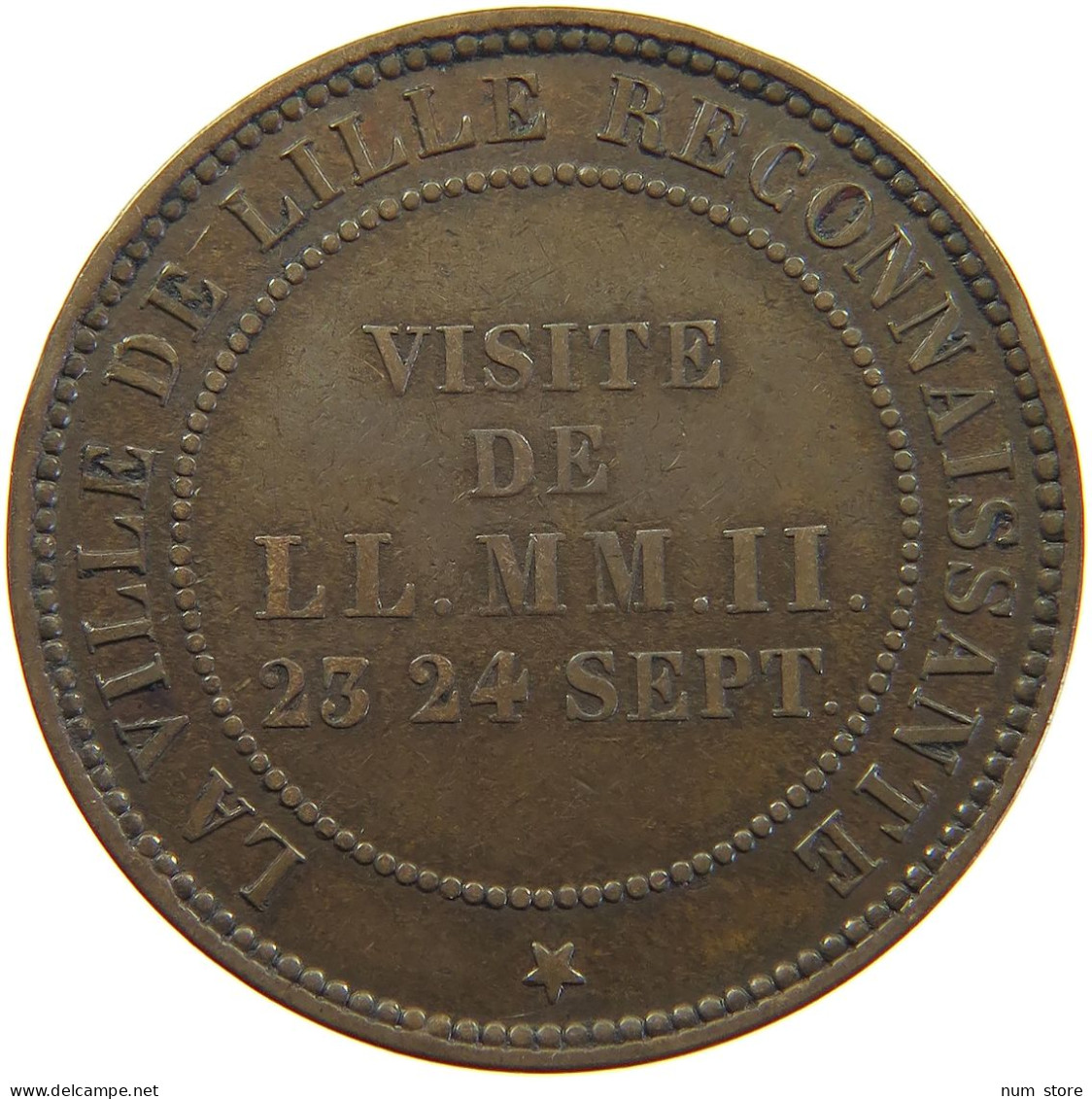 FRANCE 10 CENTIMES 1853 LILLE Napoleon III. (1852-1870) #t157 0515 - 10 Centimes