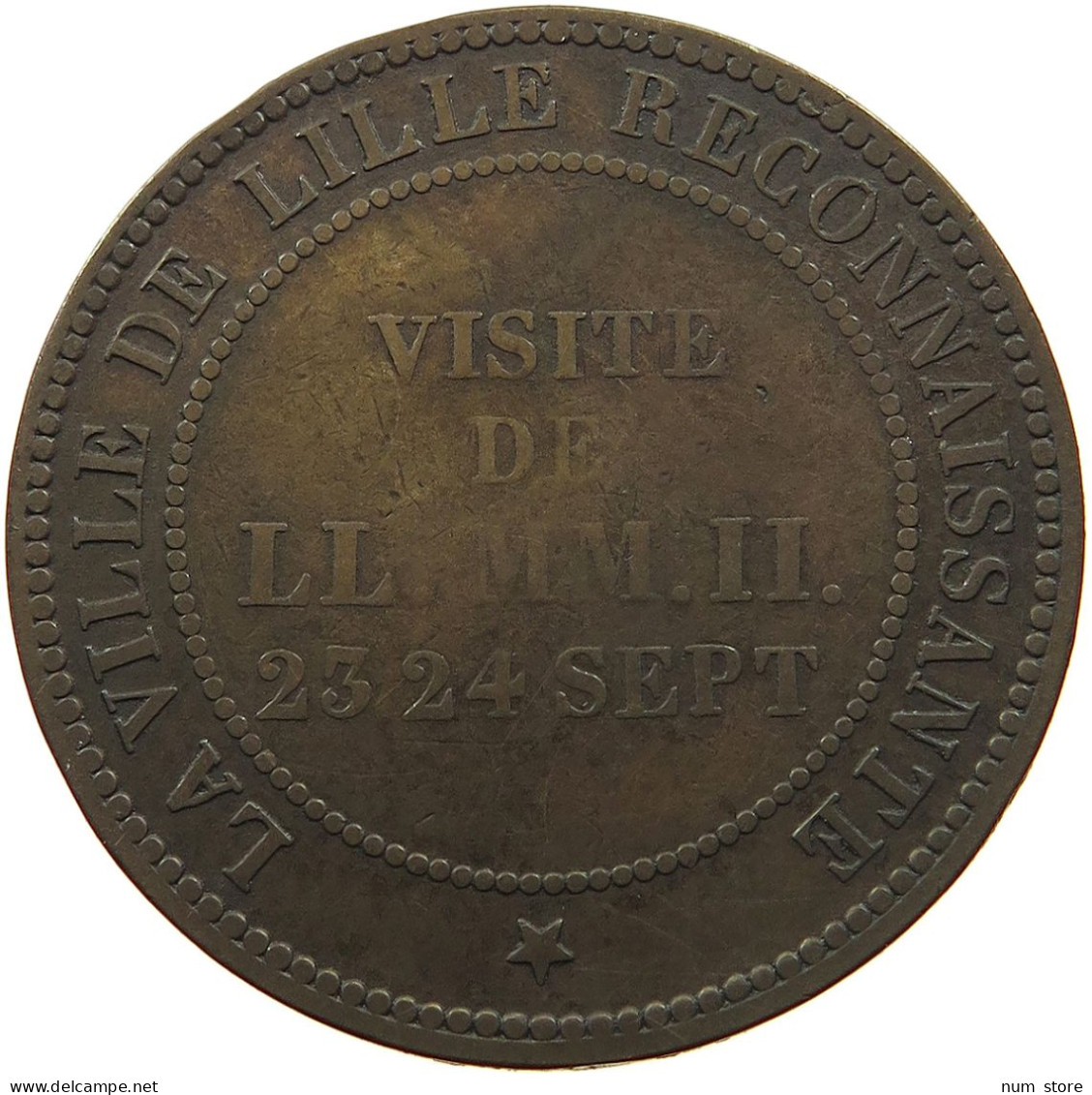 FRANCE 10 CENTIMES 1853 LILLE Napoleon III. (1852-1870) #t058 0027 - 10 Centimes