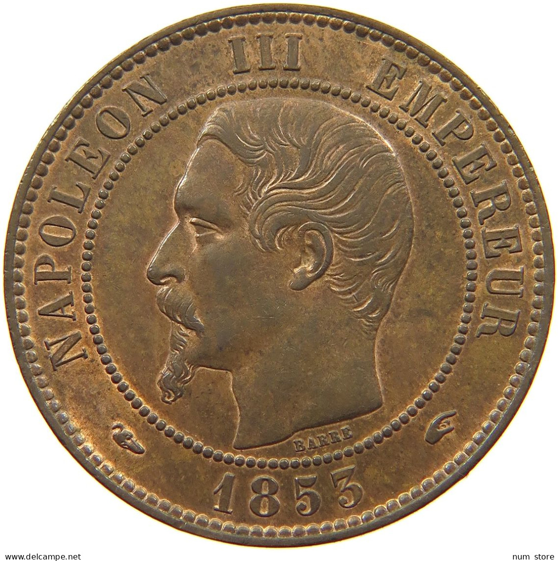 FRANCE 10 CENTIMES 1853 A Napoleon III. (1852-1870) #t112 1039 - 10 Centimes
