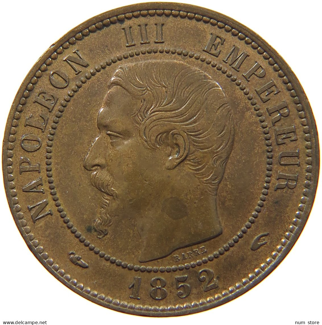 FRANCE 10 CENTIMES 1852 A Napoleon III. (1852-1870) #t161 0191 - 10 Centimes