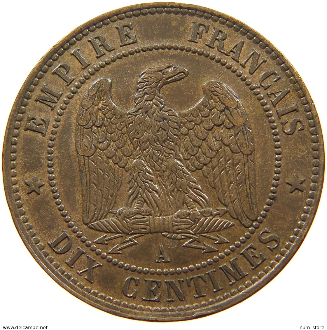 FRANCE 10 CENTIMES 1852 A Napoleon III. (1852-1870) #t161 0191 - 10 Centimes