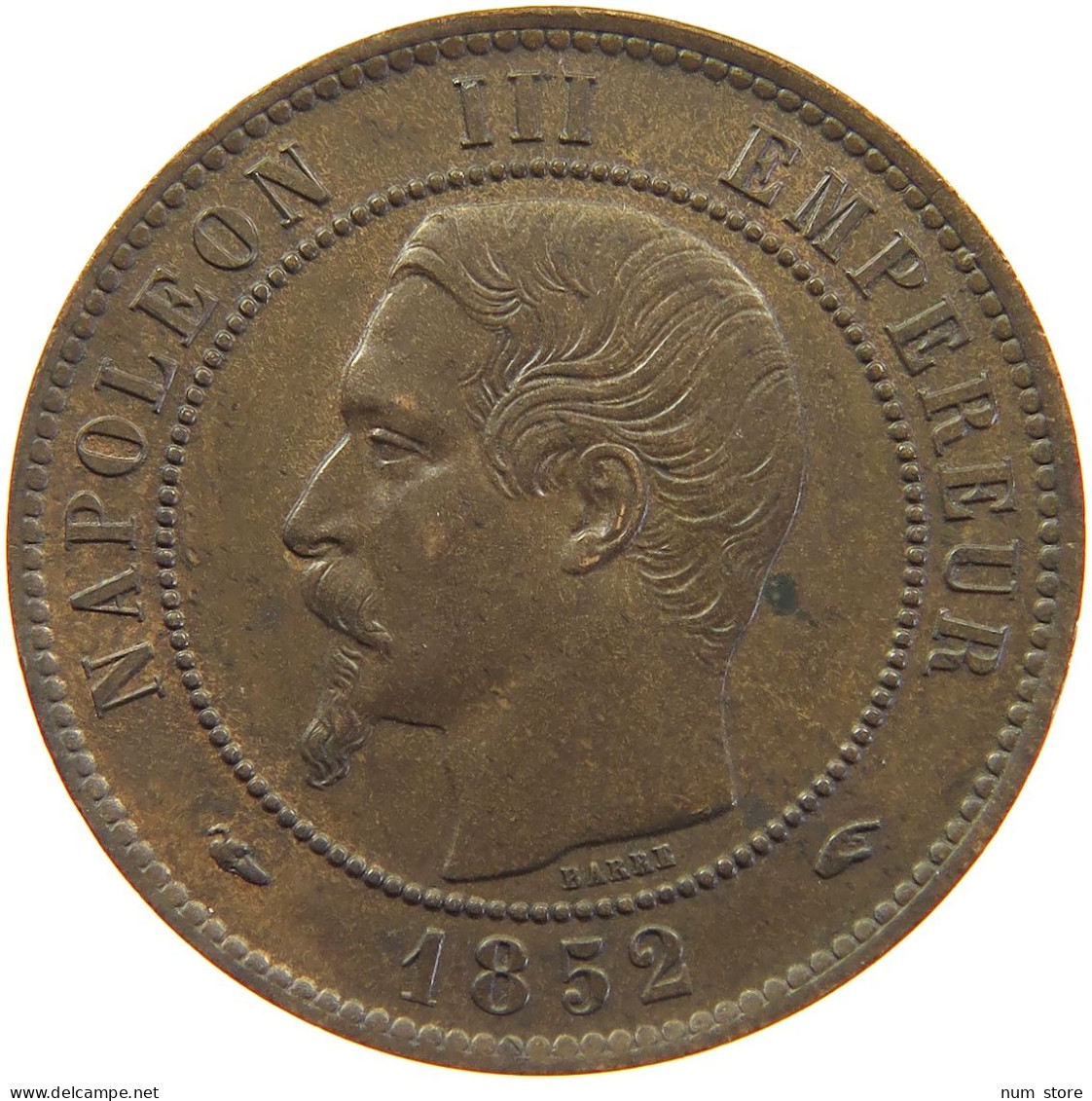 FRANCE 10 CENTIMES 1852 A Napoleon III. (1852-1870) RARE #t016 0139 - 10 Centimes