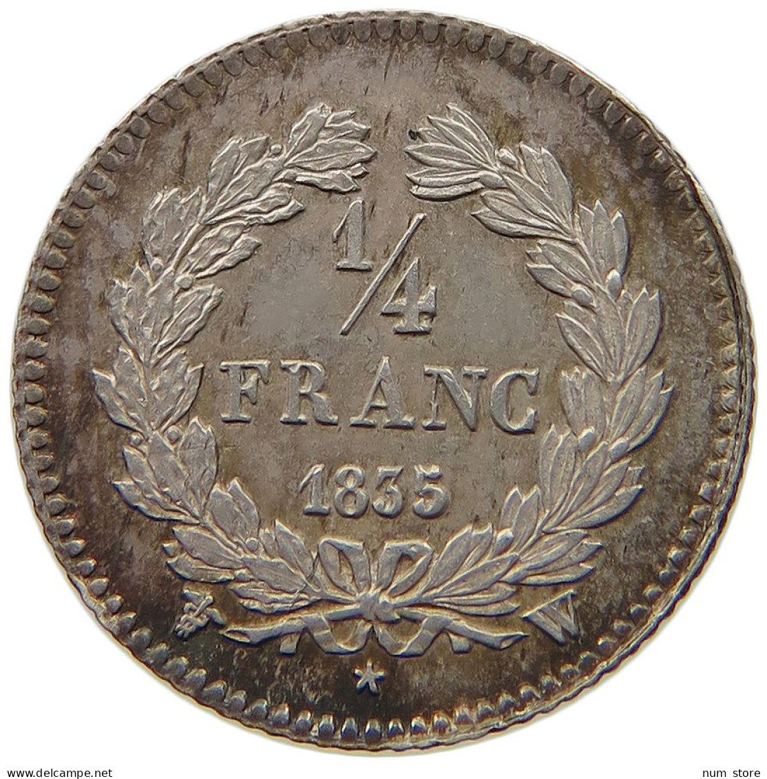 FRANCE 1/4 FRANC 1835 W LILLE LOUIS PHILIPPE I. (1830-1848) #t058 0275 - 1/4 Franc