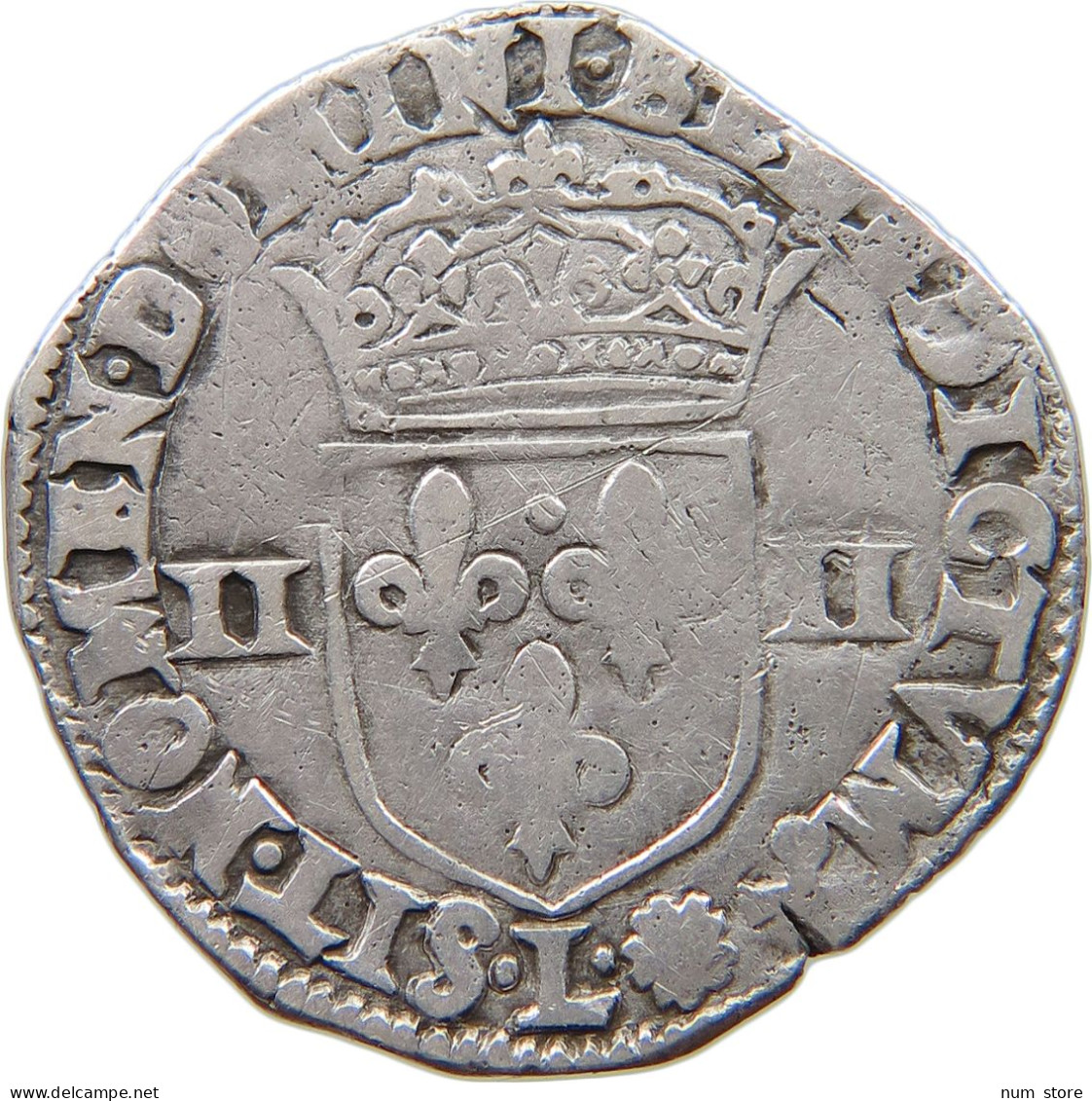 FRANCE 1/4 ECU 1597 L HENRI IV. (1589-1610) #t120 0229 - 1589-1610 Enrique IV