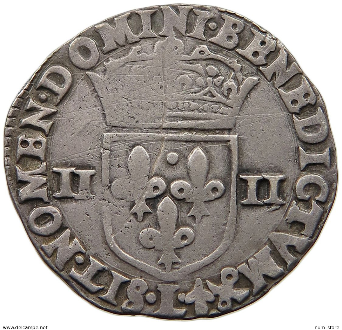 FRANCE 1/4 ECU 1603 L BAYONNE HENRI IV. (1589-1610) #t058 0297 - 1589-1610 Henri IV Le Vert-Galant