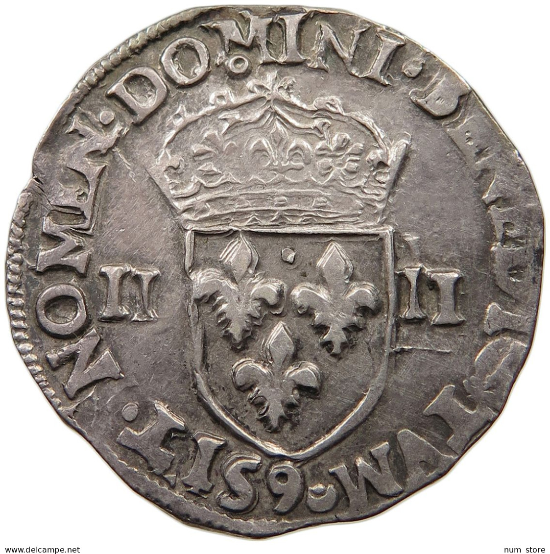 FRANCE 1/4 ECU 1587 RENNES Henri III. (1574-1589) #t058 0309 - 1574-1589 Enrico III