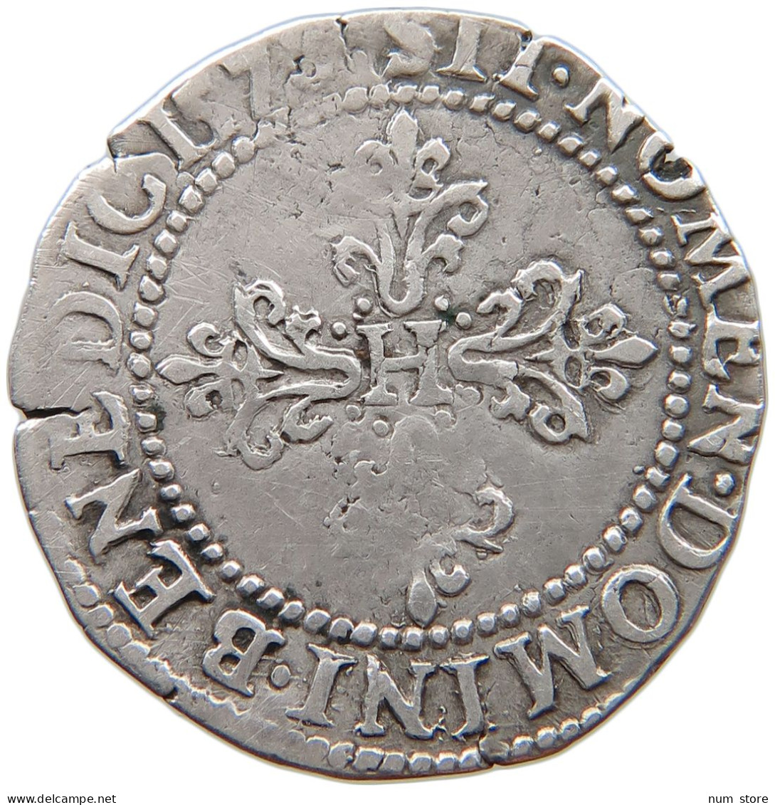 FRANCE 1/4 ECU 1578 Henri III. (1574-1589) #t133 0161 - 1574-1589 Henry III