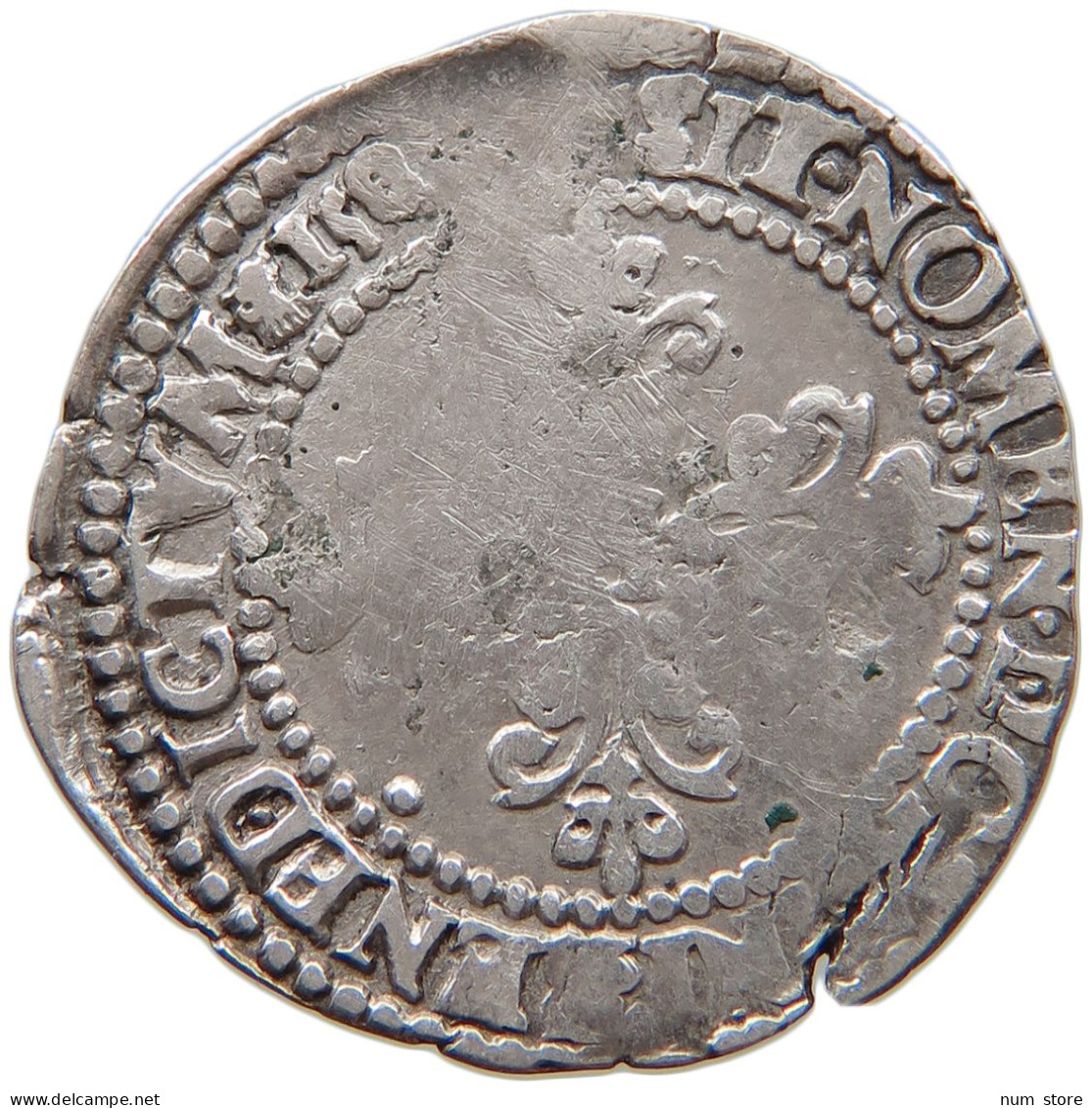 FRANCE 1/4 ECU 158. PARIS Henri III. (1574-1589) #t133 0017 - 1574-1589 Hendrik III