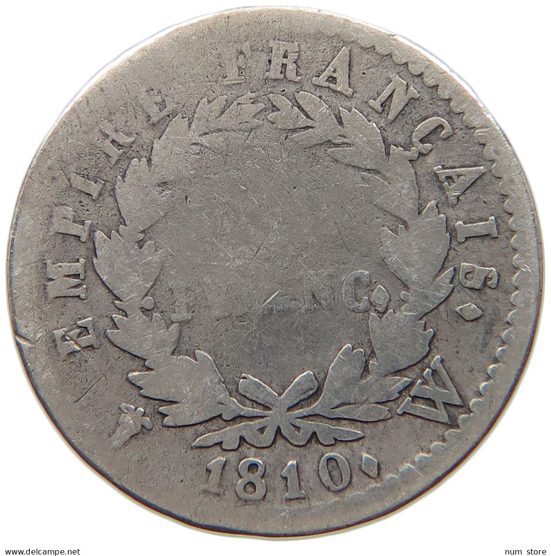 FRANCE 1/2 DEMI FRANC 1810 W LILLE Napoleon I. (1804-1814, 1815) #t157 0701 - 1/2 Franc