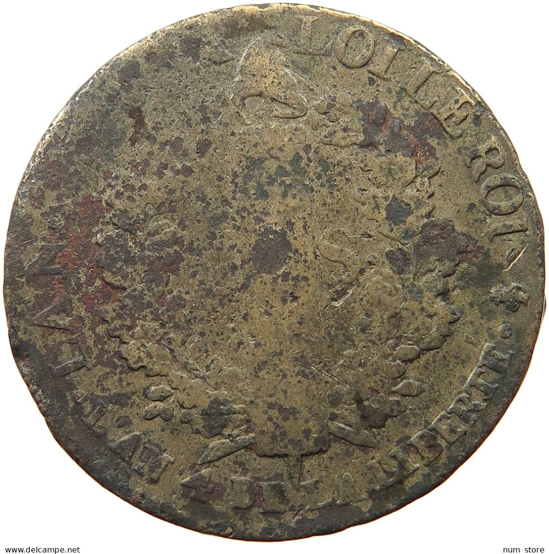 FRANCE 2 SOLS 1792 A Louis XVI (1774-1793) #s036 0035 - 1791-1792 Constitución 