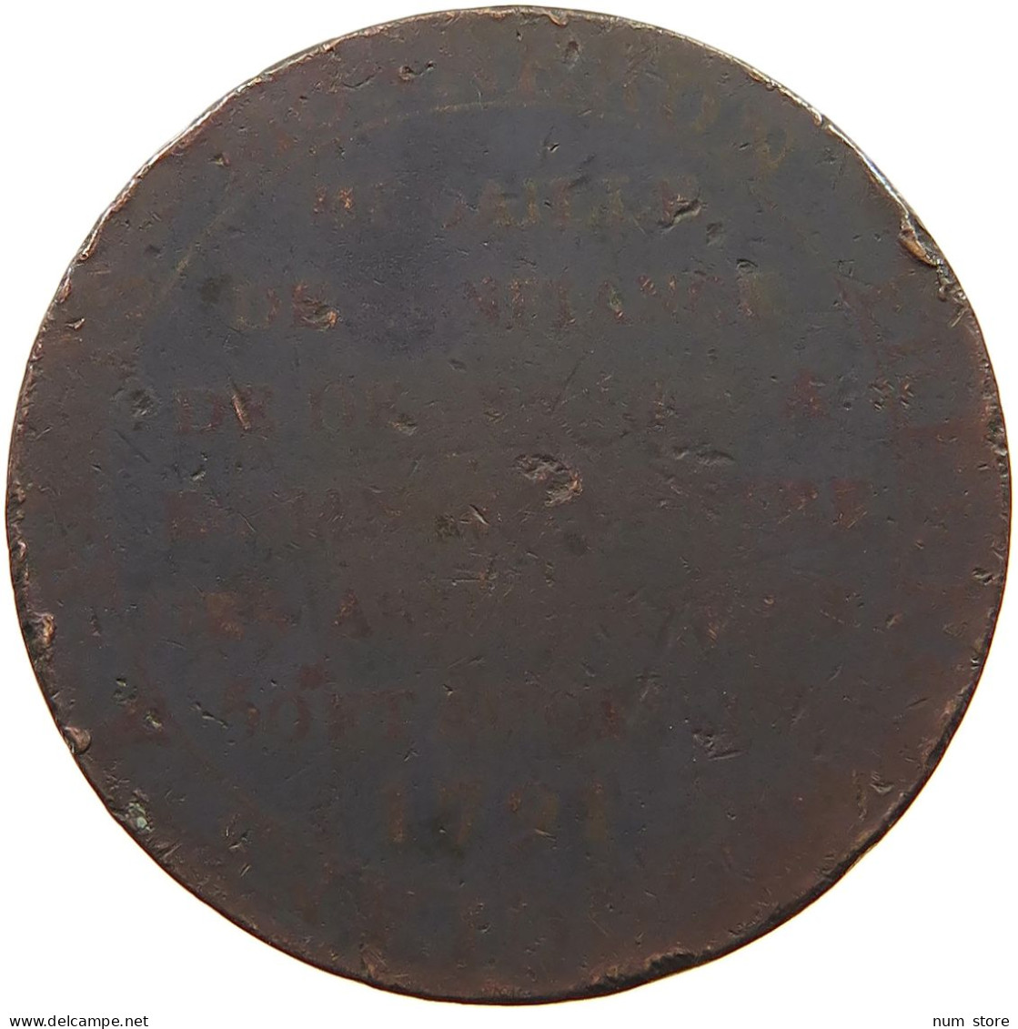 FRANCE 2 SOLS 1791 MONNERON #a059 0431 - 1791-1792 Constitution (An I)