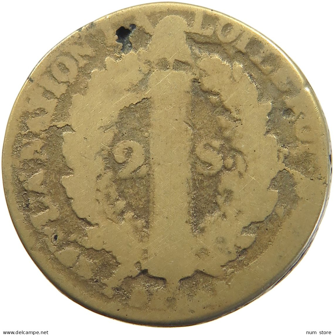 FRANCE 2 SOLS  Louis XVI (1774-1793) #c033 0205 - 1791-1792 Constitution (An I)