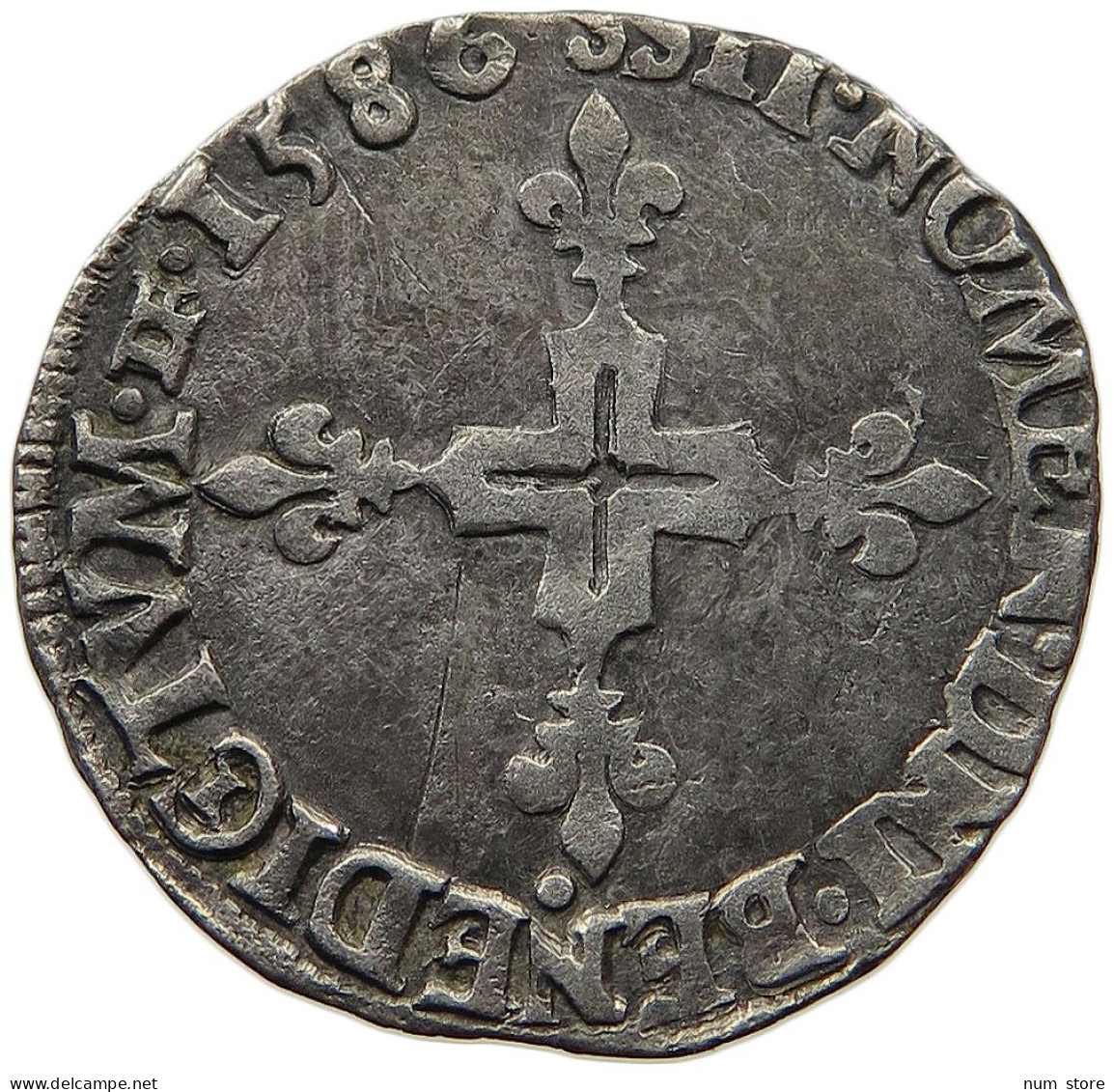 FRANCE 2 Sol Parisis Pinatelle 1586 Henri III. (1574-1589) #t058 0329 - 1574-1589 Henri III