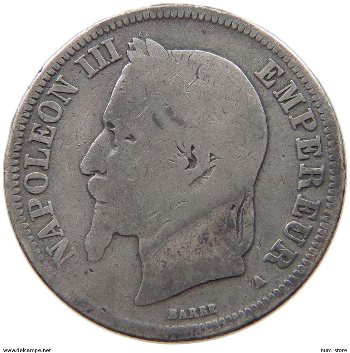 FRANCE 2 FRANCS 1868 A Napoleon III. (1852-1870) #a033 0351 - 2 Francs