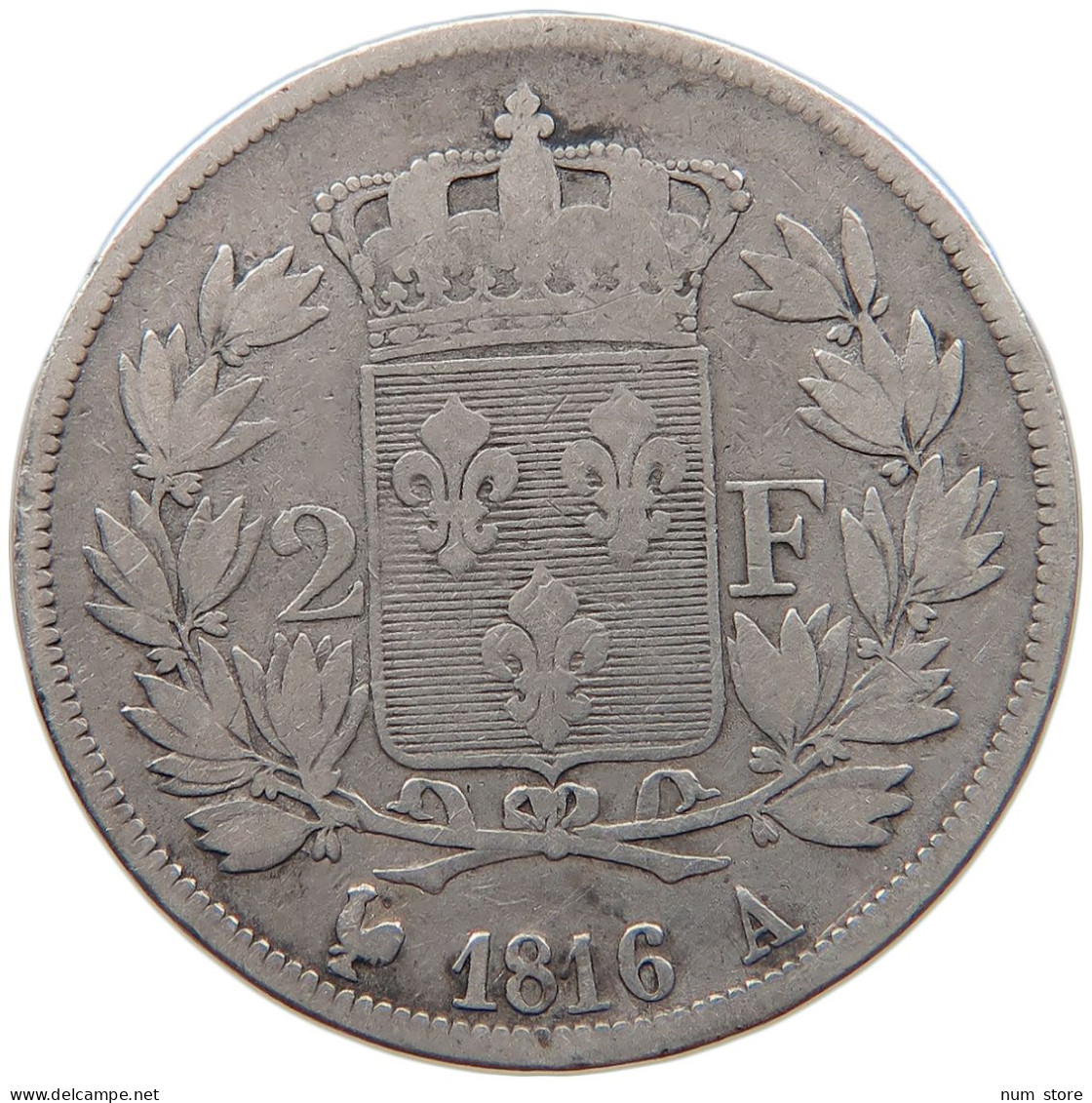 FRANCE 2 FRANCS 1816 A LOUIS XVIII. (1814, 1815-1824) #t159 0215 - 2 Francs