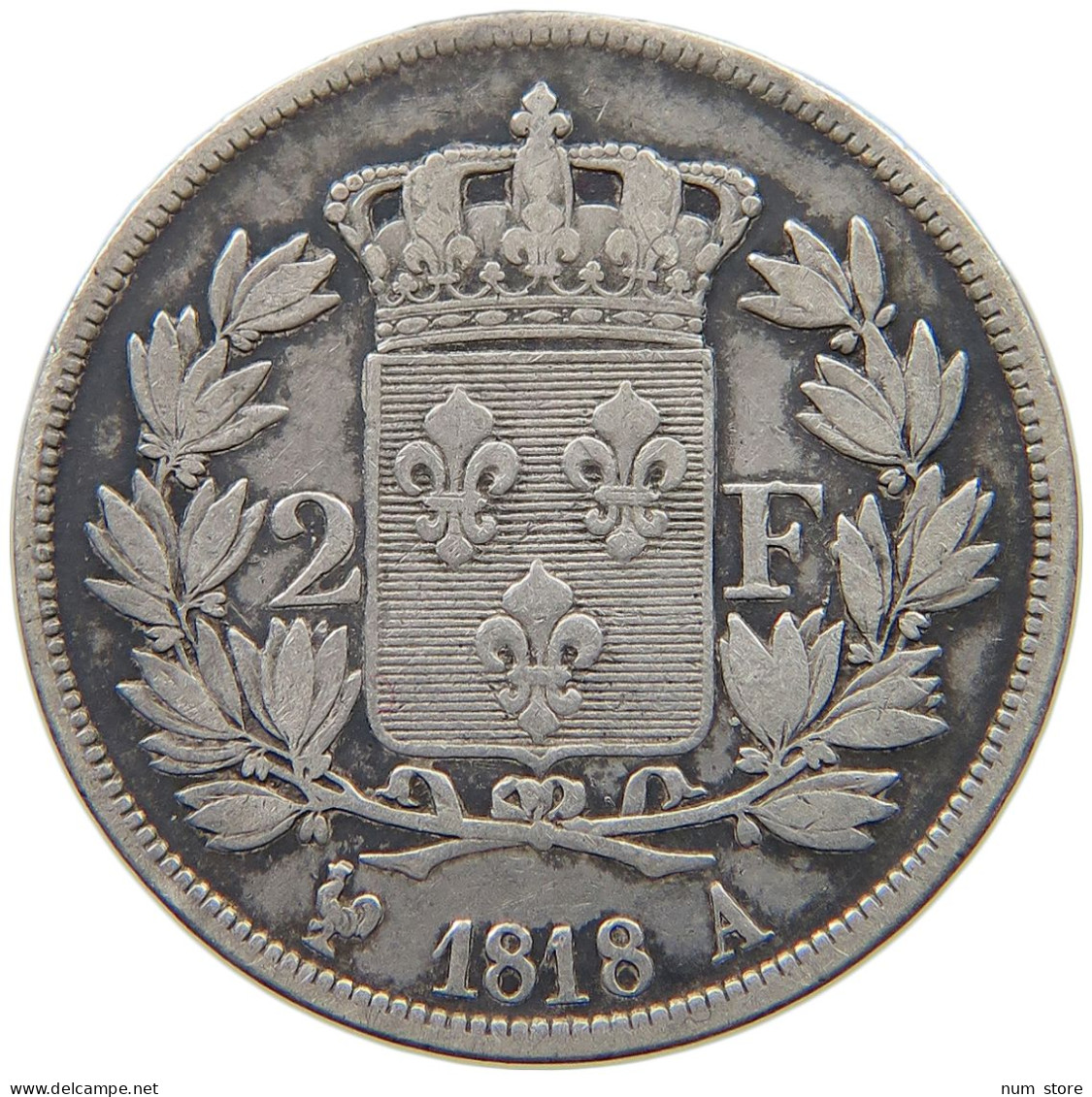 FRANCE 2 FRANCS 1818 A LOUIS XVIII. (1814, 1815-1824) #t114 0027 - 2 Francs