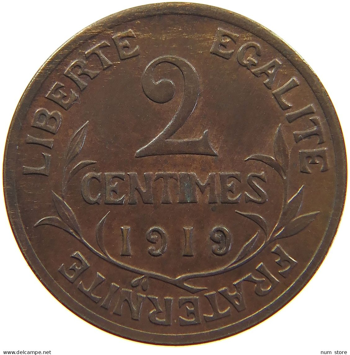 FRANCE 2 CENTIMES 1919  #c034 0109 - 2 Centimes