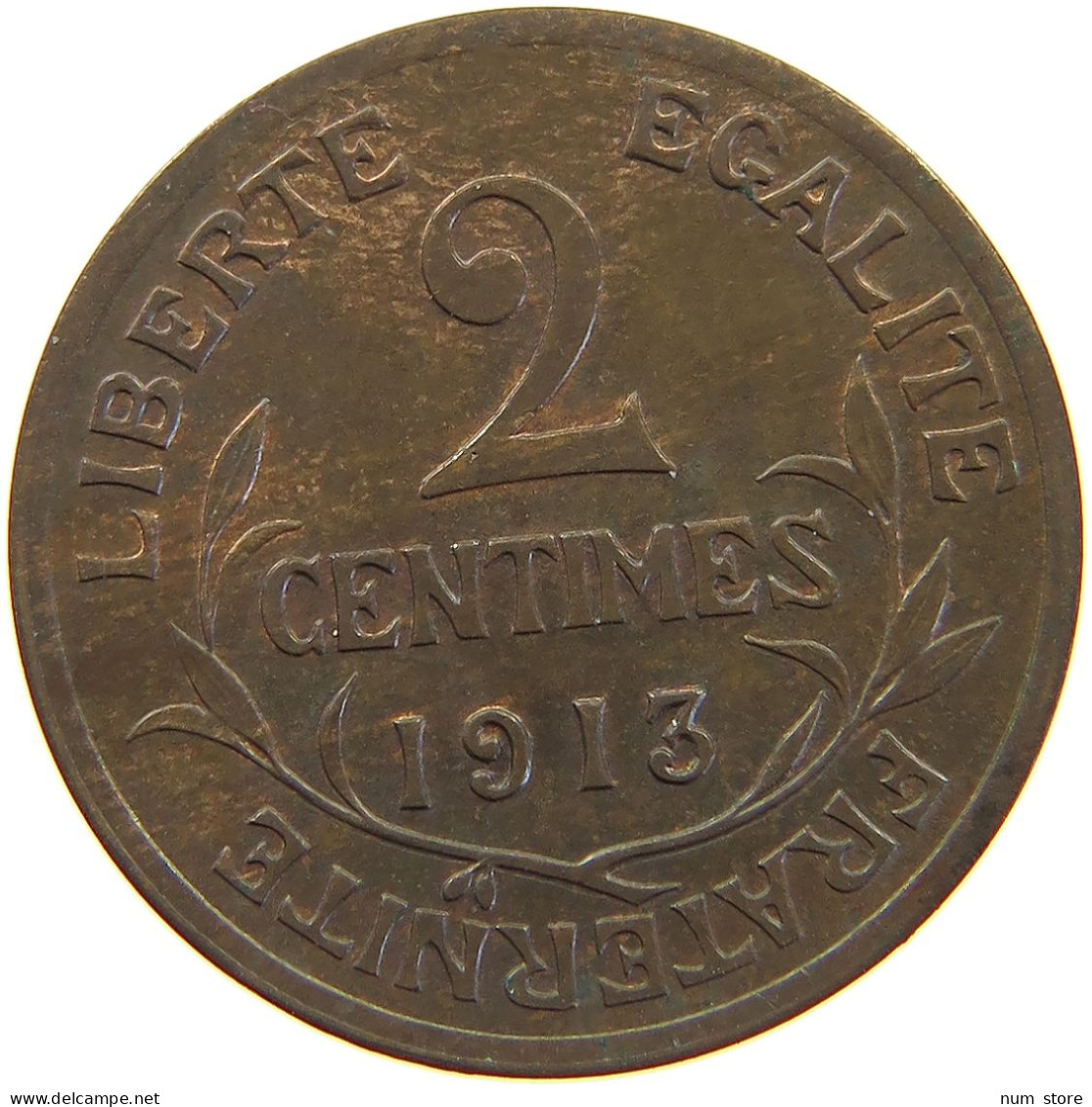 FRANCE 2 CENTIMES 1913  #c050 0115 - 2 Centimes