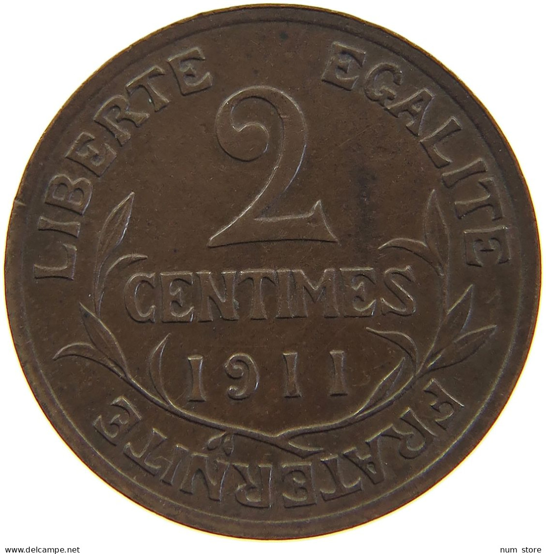 FRANCE 2 CENTIMES 1911  #c050 0187 - 2 Centimes