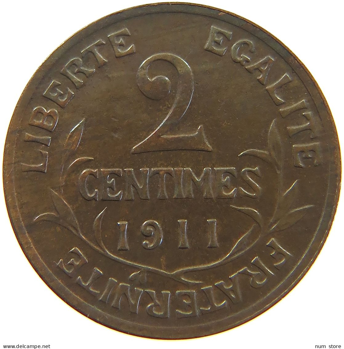 FRANCE 2 CENTIMES 1911  #c081 0399 - 2 Centimes