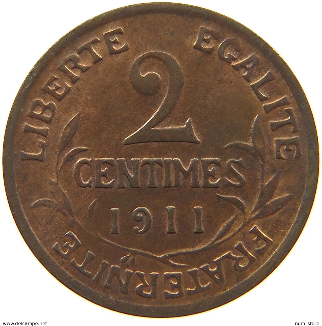 FRANCE 2 CENTIMES 1911  #s021 0183 - 2 Centimes