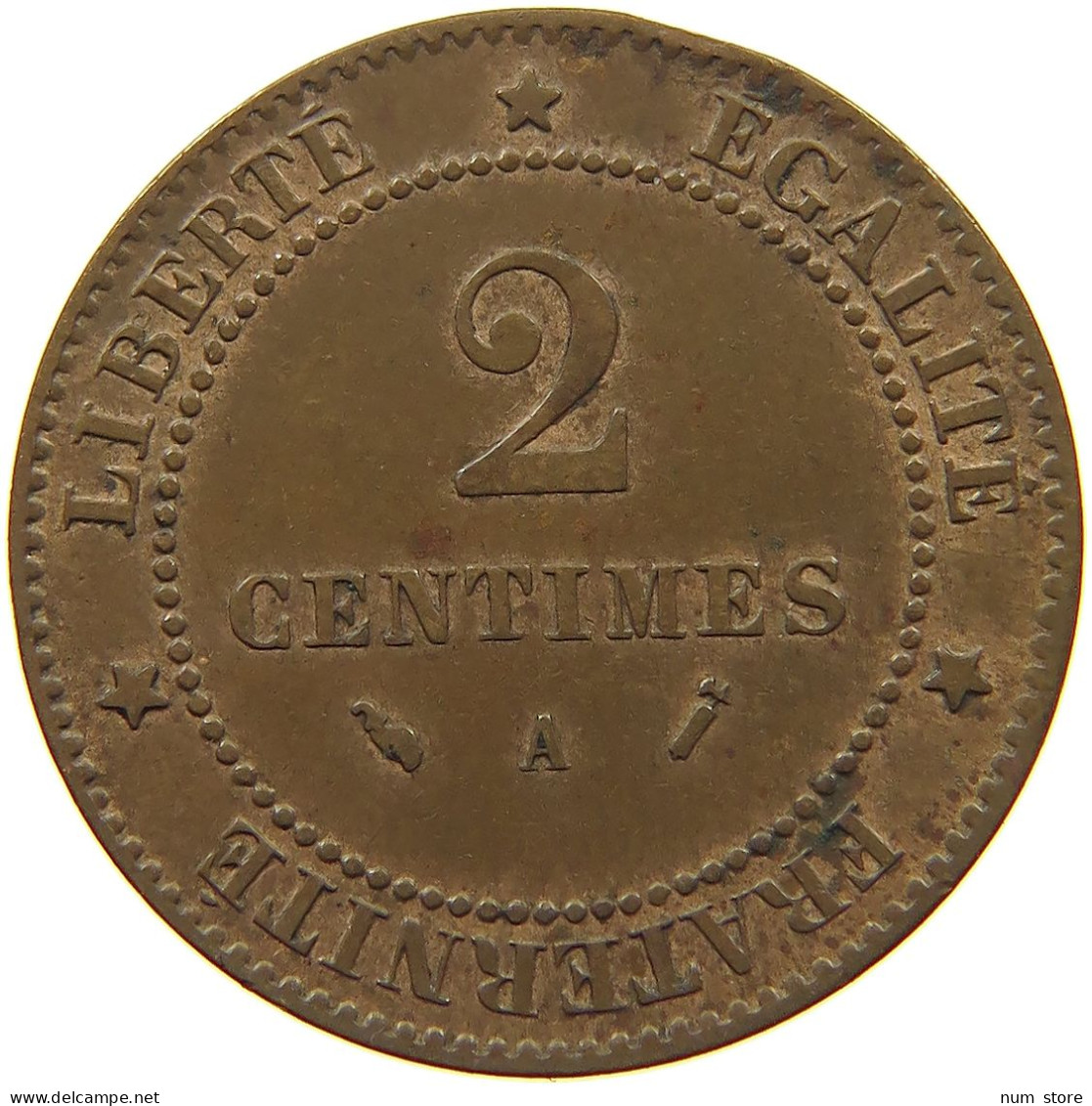 FRANCE 2 CENTIMES 1894 A  #c013 0127 - 2 Centimes