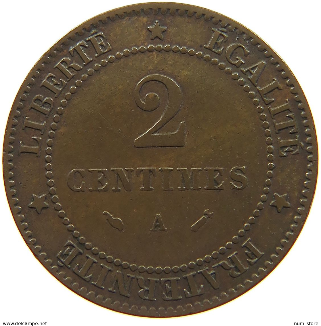 FRANCE 2 CENTIMES 1895 A  #c019 0301 - 2 Centimes