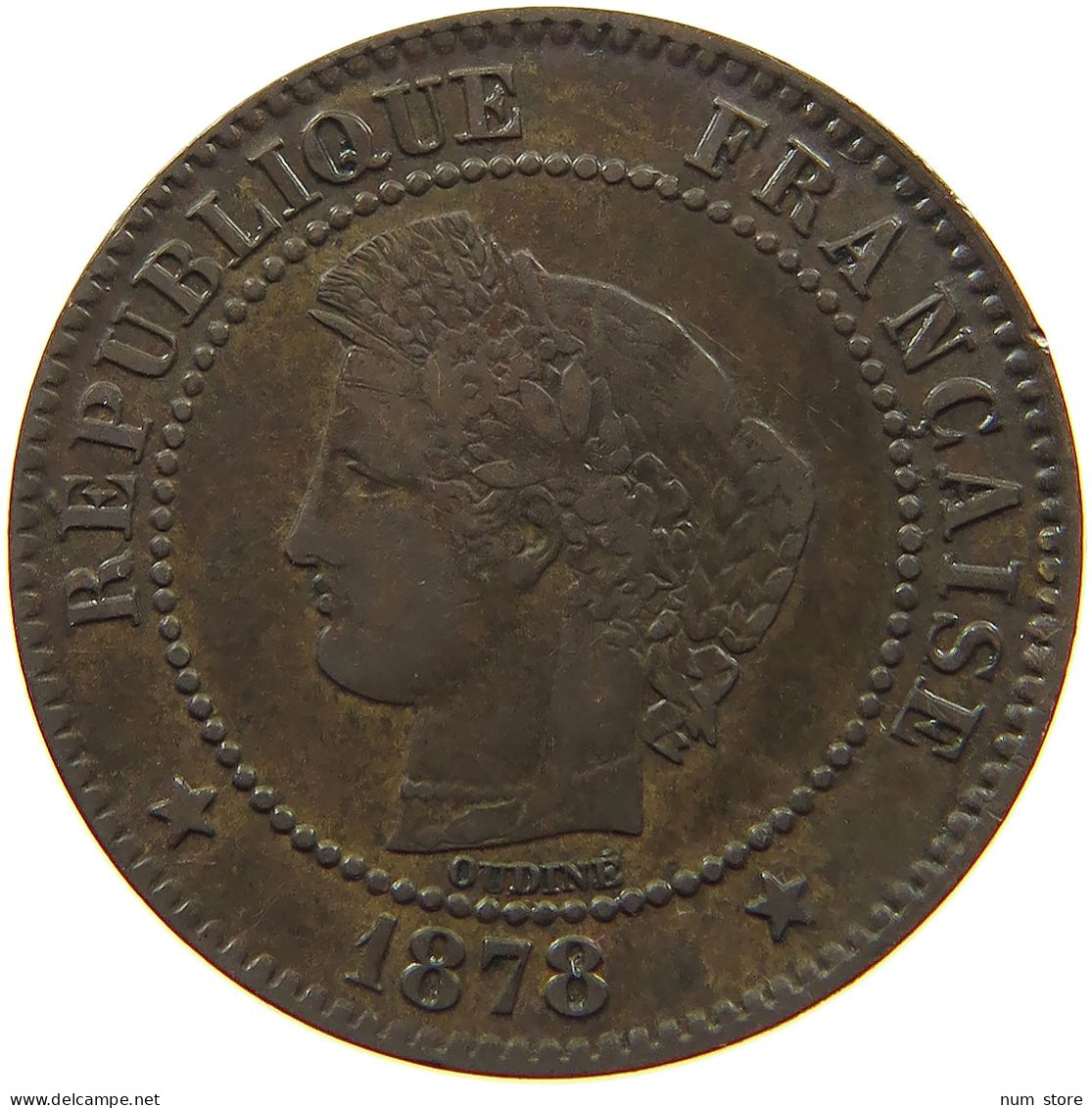 FRANCE 2 CENTIMES 1878 K  #s078 0771 - 2 Centimes