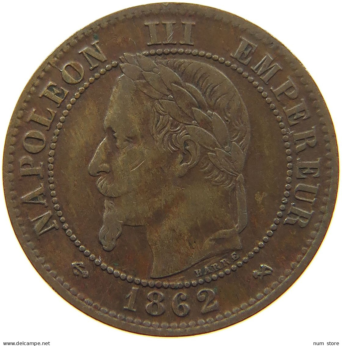 FRANCE 2 CENTIMES 1862 K Napoleon III. (1852-1870) #c083 0367 - 2 Centimes