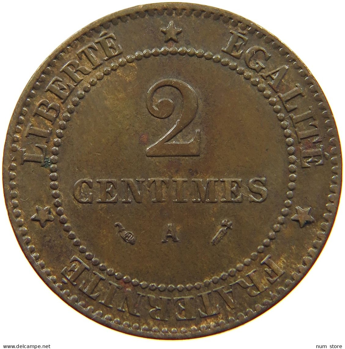 FRANCE 2 CENTIMES 1886  #t085 0029 - 2 Centimes