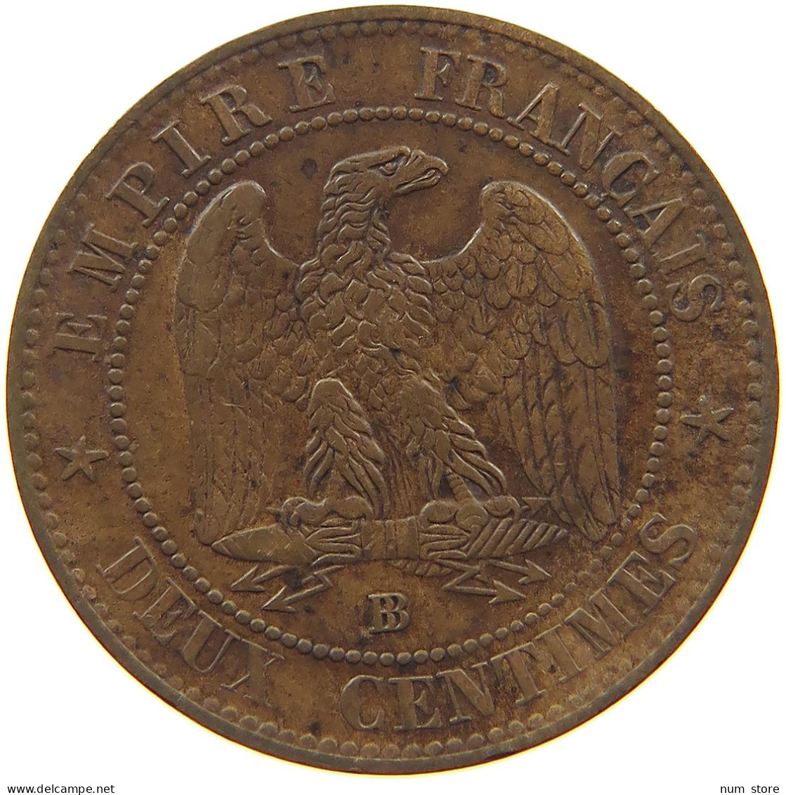 FRANCE 2 CENTIMES 1862 BB Napoleon III. (1852-1870) #c083 0373 - 2 Centimes