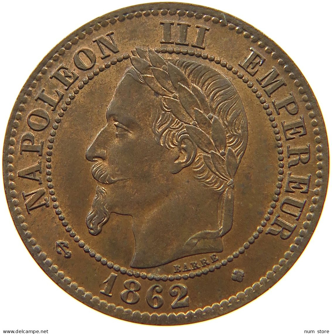 FRANCE 2 CENTIMES 1862 BB  #t058 0143 - 2 Centimes