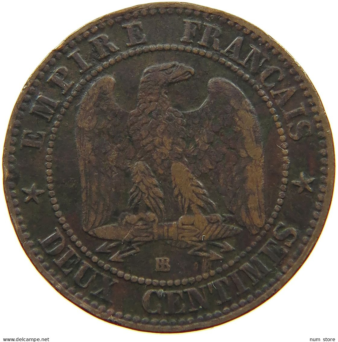 FRANCE 2 CENTIMES 1862 BB Napoleon III. (1852-1870) #a014 0231 - 2 Centimes