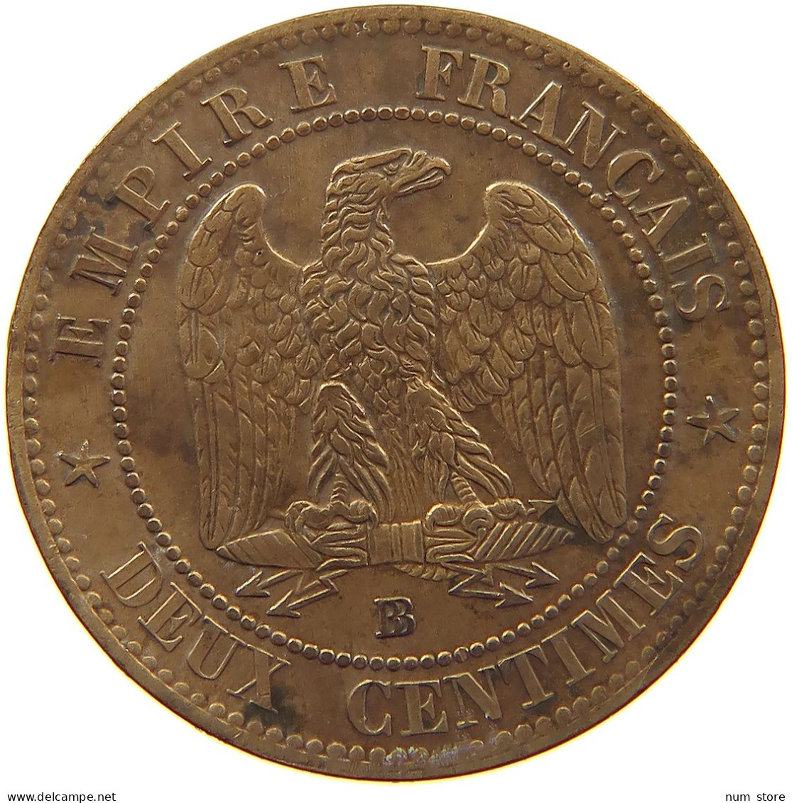 FRANCE 2 CENTIMES 1862 BB Napoleon III. (1852-1870) #s012 0195 - 2 Centimes