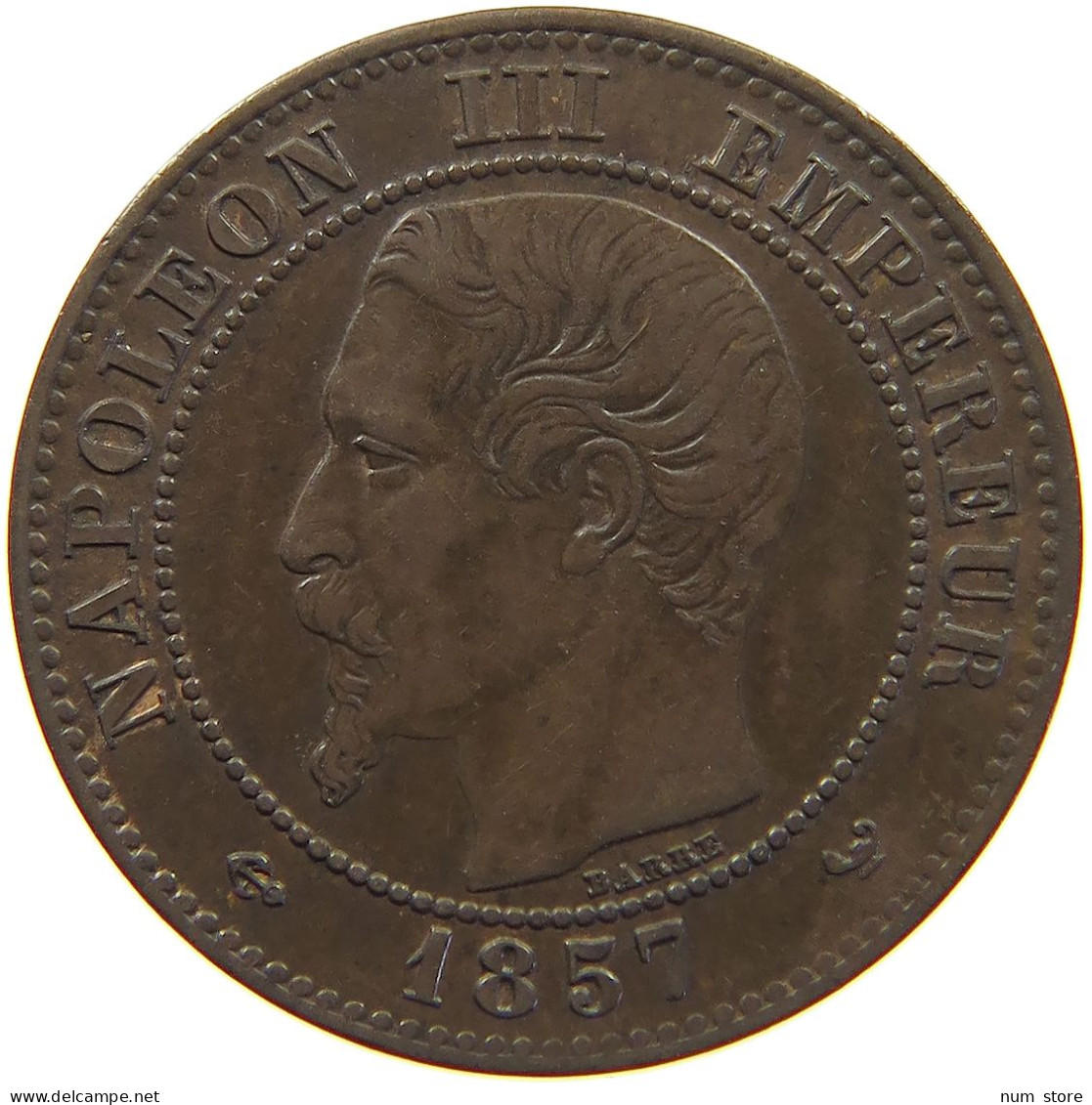 FRANCE 2 CENTIMES 1857 W Napoleon III. (1852-1870) #c032 0199 - 2 Centimes