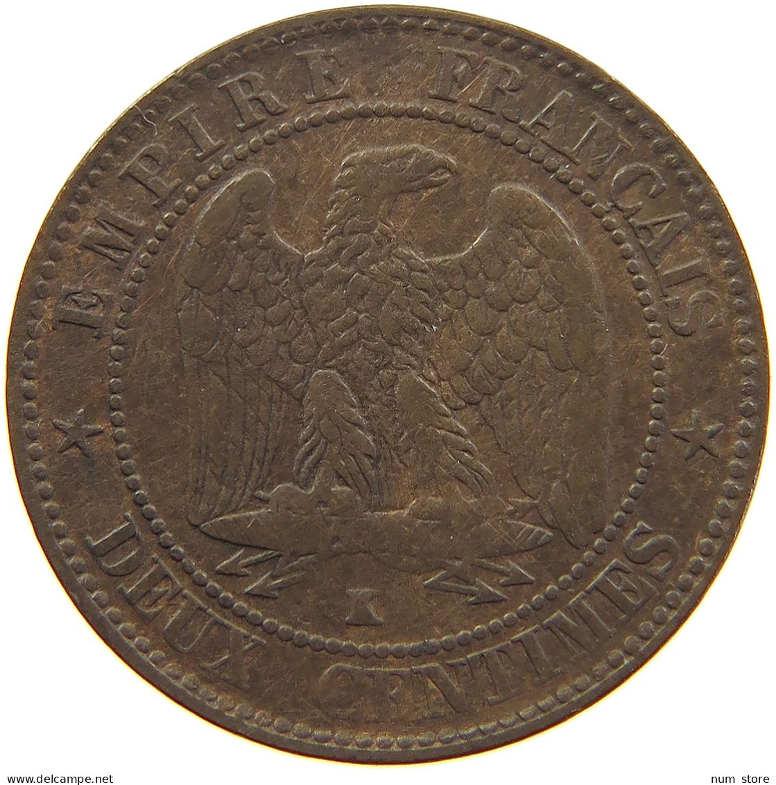 FRANCE 2 CENTIMES 1856 K Napoleon III. (1852-1870) #c063 0051 - 2 Centimes